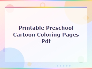 Free Printable Cartoon Coloring Pages for Preschool Shows